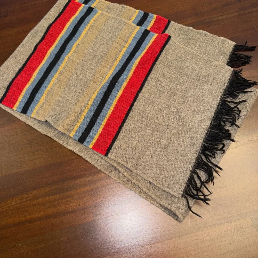 Pendleton - 5Th Avenue Merino Wool Scarf Mineral Umber Multicolor Made in USA